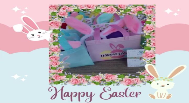 Some beautiful Easter bags for the kids at Holtz Children Hospital Happy Easter!