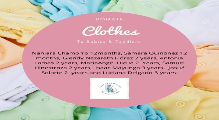 Donate clothes to Babies & Toddlers (one, two and three years old)